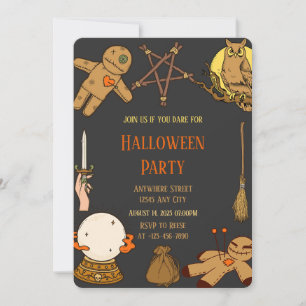 Witch Crafts Halloween Party Invitation
