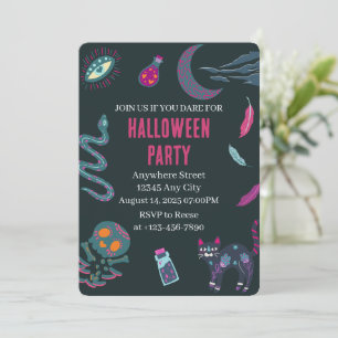 Witch Crafts Halloween Party Invitation