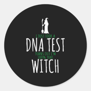 Witch design - 100% that witch - funny halloween classic round sticker