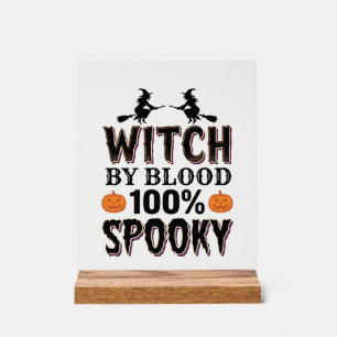Witch DNA Design Spooky Halloween Humor_1 Acrylic Sign