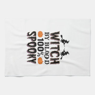 Witch DNA Design Spooky Halloween Humor_1 Kitchen Towel