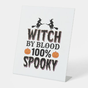 Witch DNA Design Spooky Halloween Humor_1 Pedestal Sign