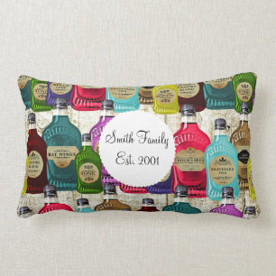 Witch Doctors Magic Potion Apothecary Tonic Bottle Lumbar Pillow