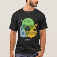 witch duck float wook fishing t-shirts
