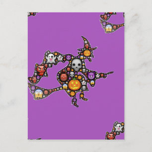 witch emoji postcard