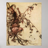 Witch Entangled in Thorns by Arthur Rackham