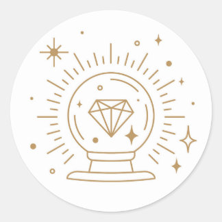 witch esoteric alchemy classic round sticker