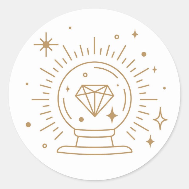 witch esoteric alchemy classic round sticker (Front)