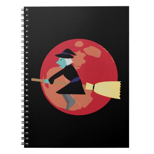 Witch Flying at Night Notebook (Front)