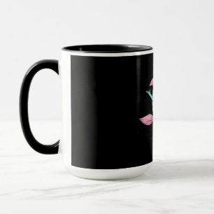 Witch Flying Broom Halloween Design Mug
