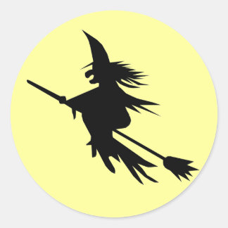 Witch Flying Silhouette | Halloween Stickers