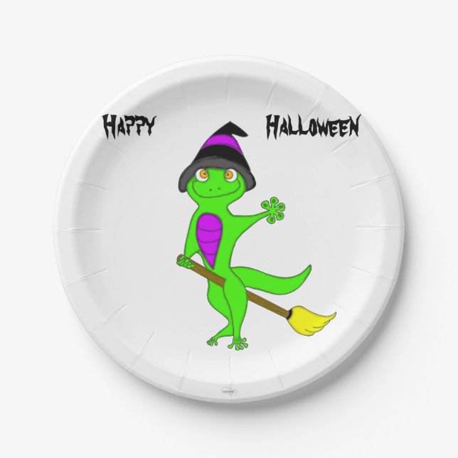 witch gecko paper plate (Front)