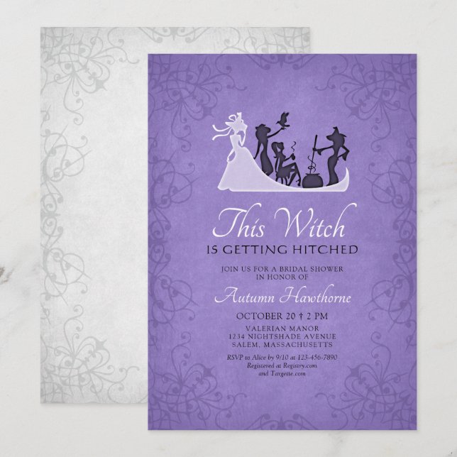Witch Getting Hitched Bridal Shower Invitation (Front/Back)