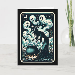 Witch Ghost Cauldron Gothic Supernatural Tarot Car Card