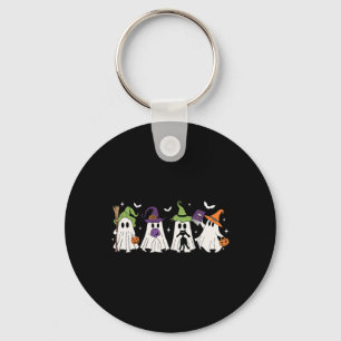 Witch Ghosts Spooky Halloween Witchy Women Girl Keychain