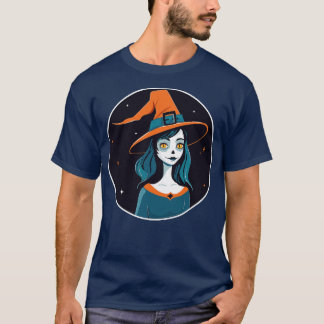 Witch girl with yellow cat eyes T-Shirt