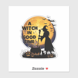 Witch Good Time Halloween Moon Cauldron_1