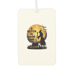 Witch Good Time Halloween Moon Cauldron_1 Air Freshener