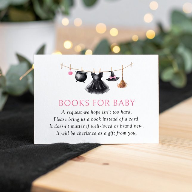Witch Halloween Baby Shower Books for Baby Enclosure Card (Creator Uploaded)