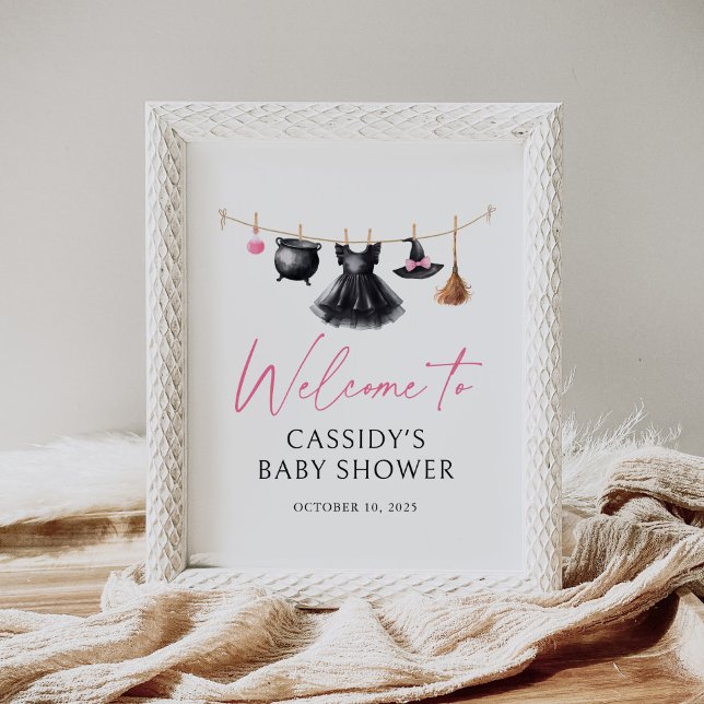 Witch Halloween Baby Shower Welcome Sign (Creator Uploaded)