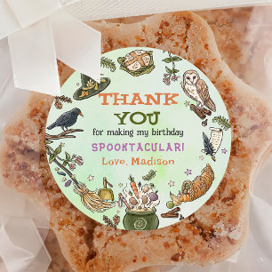 Witch Halloween Birthday Party Sticker