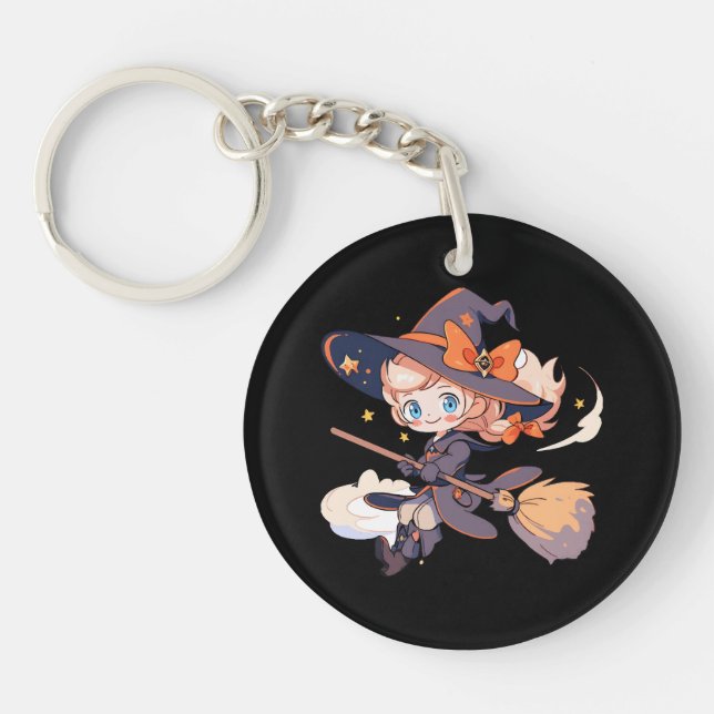Witch Halloween Keychain (Front)