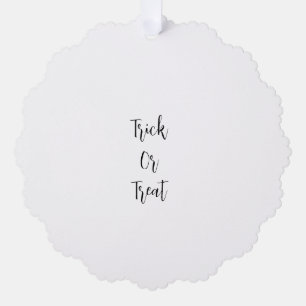 Witch halloween October bad good add name simple  Ornament Card