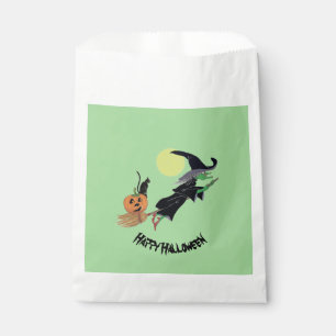 Witch Halloween Party Fun Colourful Paper Favour Bag