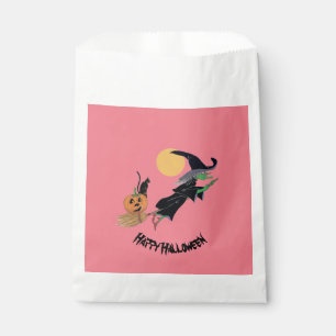 Witch Halloween Party Fun Colourful Paper Favour Bag