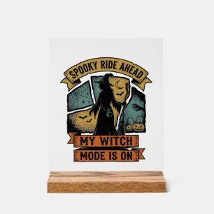Witch Halloween Shirt Funny Vintage Witch Design_1 Acrylic Sign