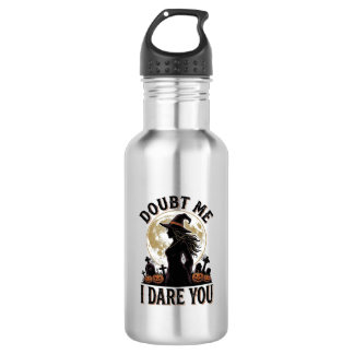 Witch Halloween Shirt with Vintage Moon Graveyard  532 Ml Water Bottle