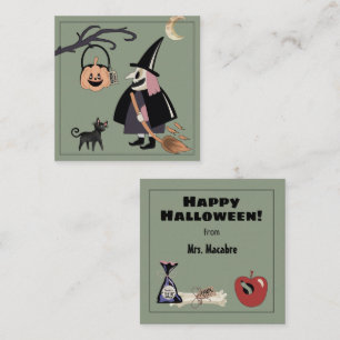 Witch Happy Halloween from Teacher Enclosure Card