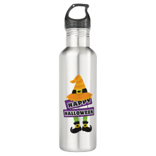 Witch Hat and Feet Halloween 710 Ml Water Bottle