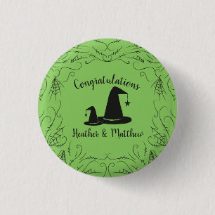 Witch Hat Baby Shower Halloween 1 Inch Round Button