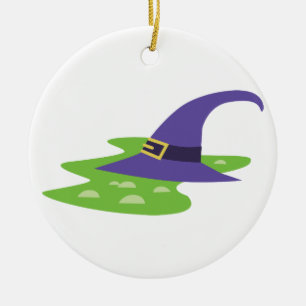 Witch Hat Ceramic Ornament