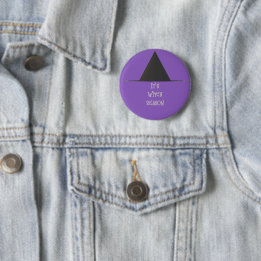 Witch Hat Halloween Button