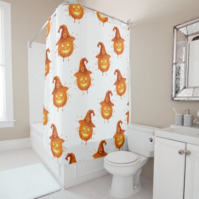 Witch Hat Pumpkin Gothic Bathroom Design – Spooky  (In Situ)