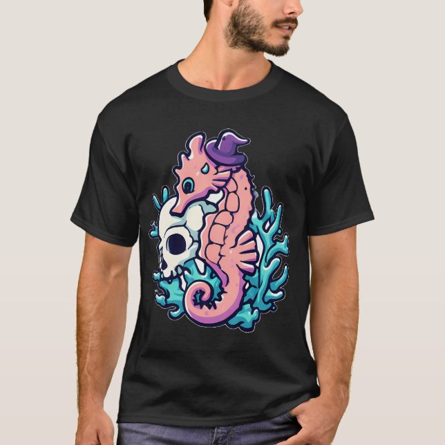Witch Hat Seahorse T-Shirt (Front)