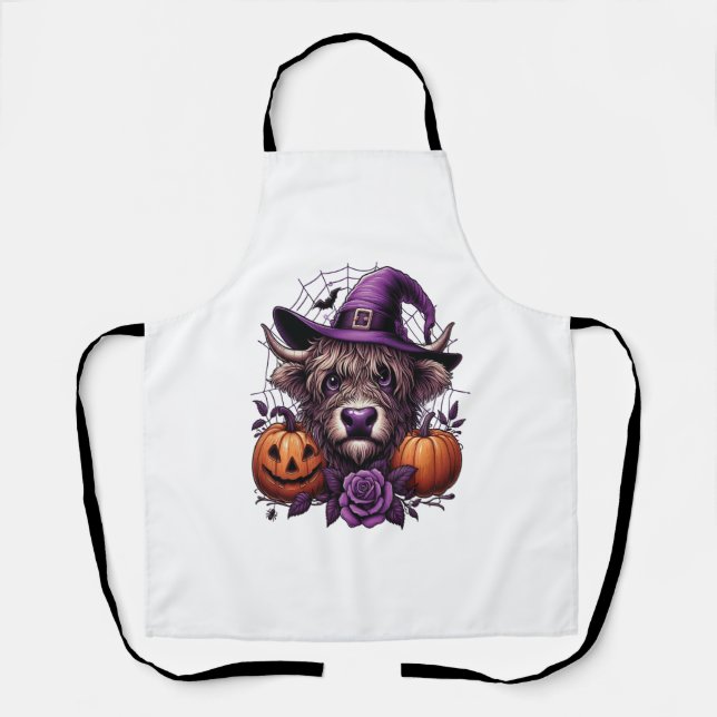 Witch Highland Halloween Cow Apron (Front)