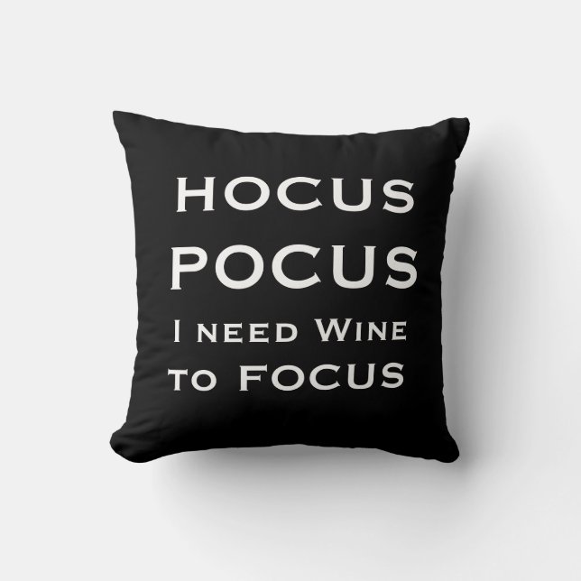 Witch Hocus Pocus Halloween Throw Pillow (Front)