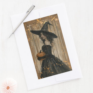 Witch Holding a Pumpkin Sticker