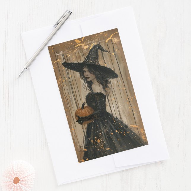 Witch Holding a Pumpkin Sticker (Creator Uploaded)