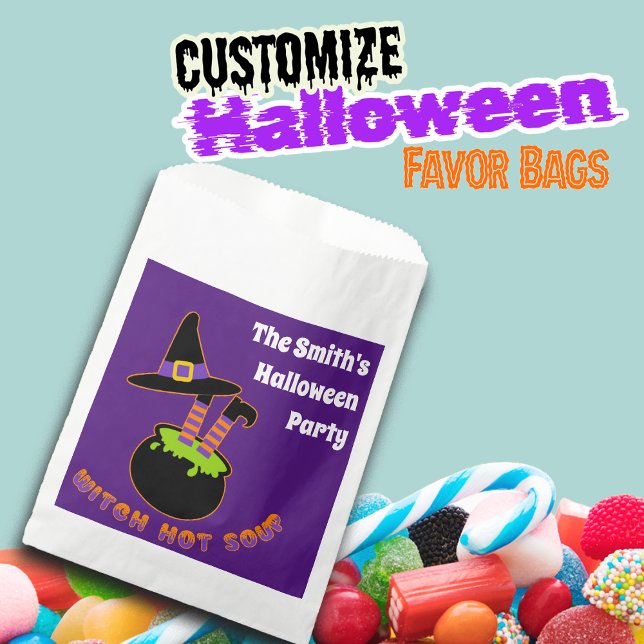 Witch Hot Soup Funny Halloween Custom Name Favour Bag (Creator Uploaded)