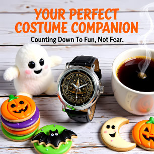 Witch House Pentagram Broom Watch