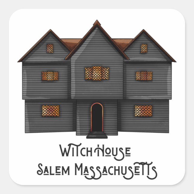  Witch House Salem, Massachusetts Square Sticker (Front)