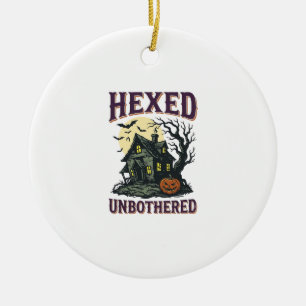 Witch Humour Shirt Vintage Haunted Cottage Hallowe Ceramic Ornament