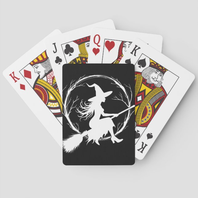 Witch in Flight Classic Playing Cards (Back)
