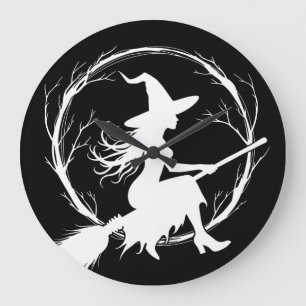 Witch in Flight  Wall Clock