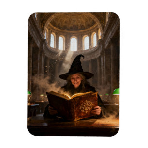 Witch in the Library  Magnet