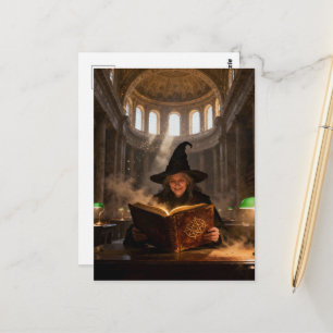 Witch in the Library Postcard